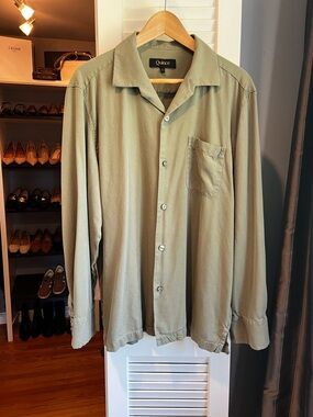Quince Sage Green Relaxed Button-Up Shirt